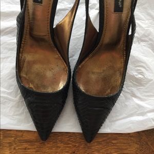 Dolce & Gabbana slingback snakeskin leather